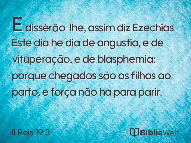 II Reis 19:3 em imagem para compartilhar