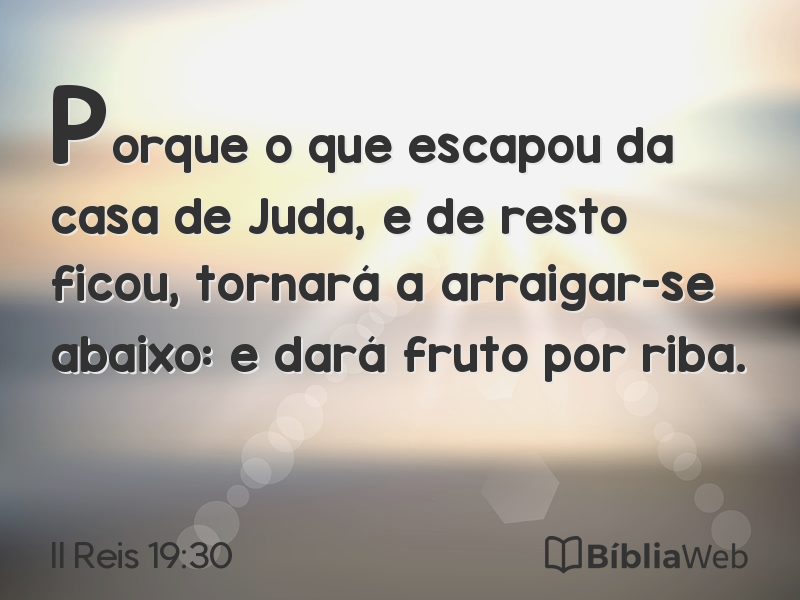 II Reis 19:30 em imagem para compartilhar