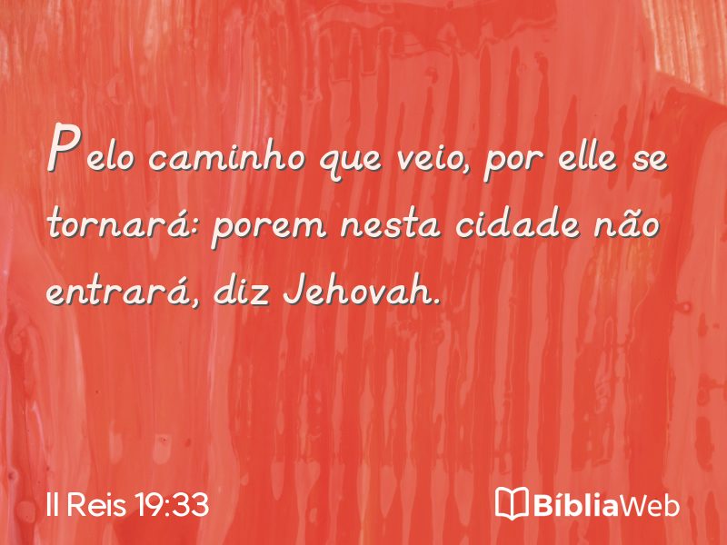 II Reis 19:33 em imagem para compartilhar
