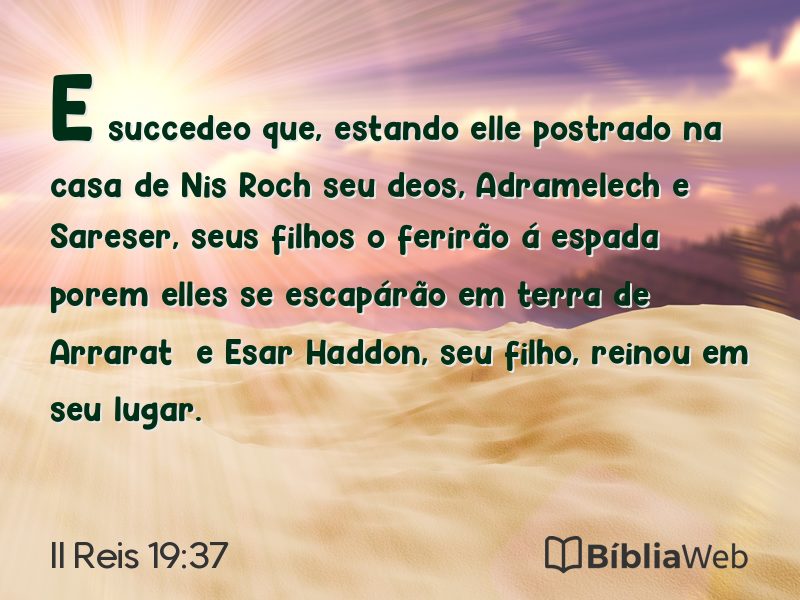 II Reis 19:37 em imagem para compartilhar