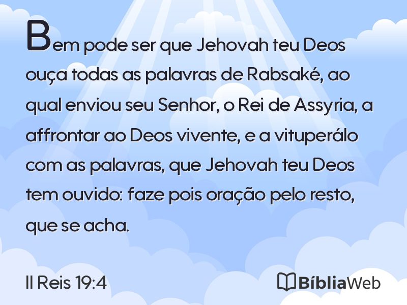 II Reis 19:4 em imagem para compartilhar