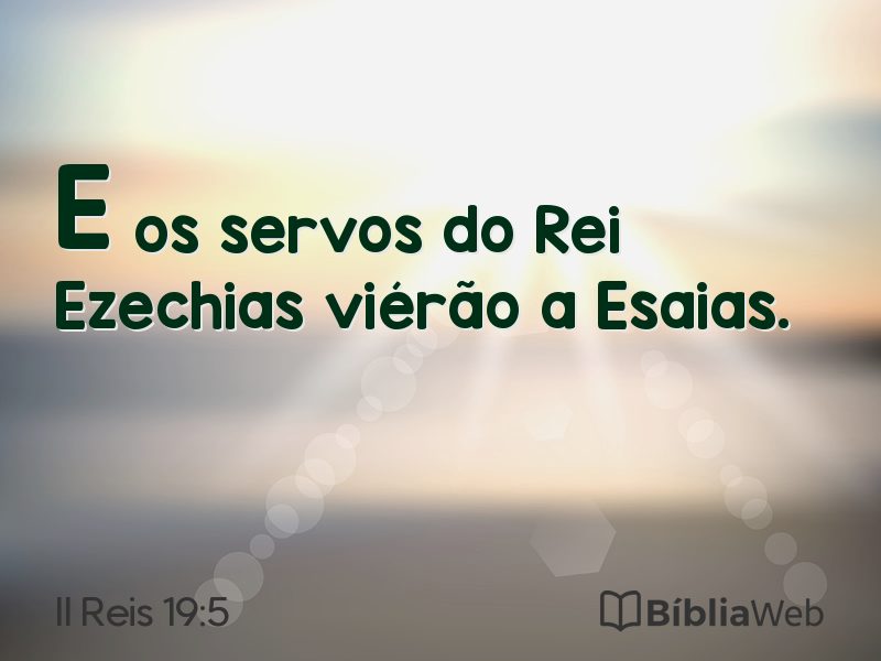 II Reis 19:5 em imagem para compartilhar