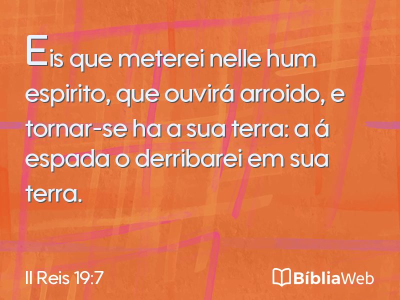 II Reis 19:7 em imagem para compartilhar