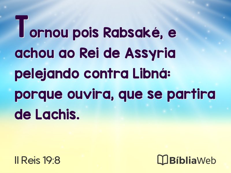 II Reis 19:8 em imagem para compartilhar