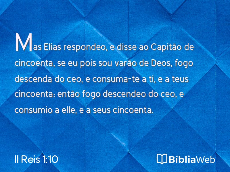 II Reis 1:10 em imagem para compartilhar
