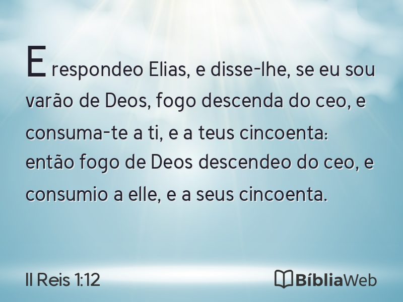 II Reis 1:12 em imagem para compartilhar