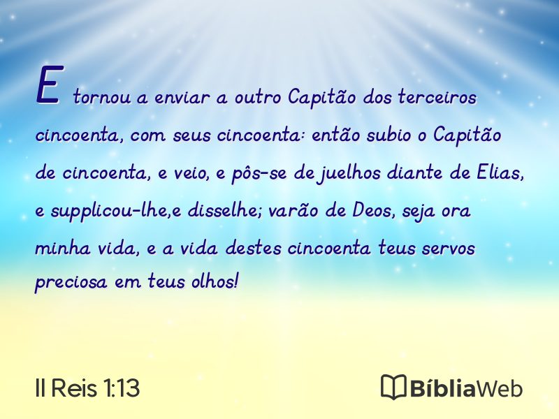 II Reis 1:13 em imagem para compartilhar