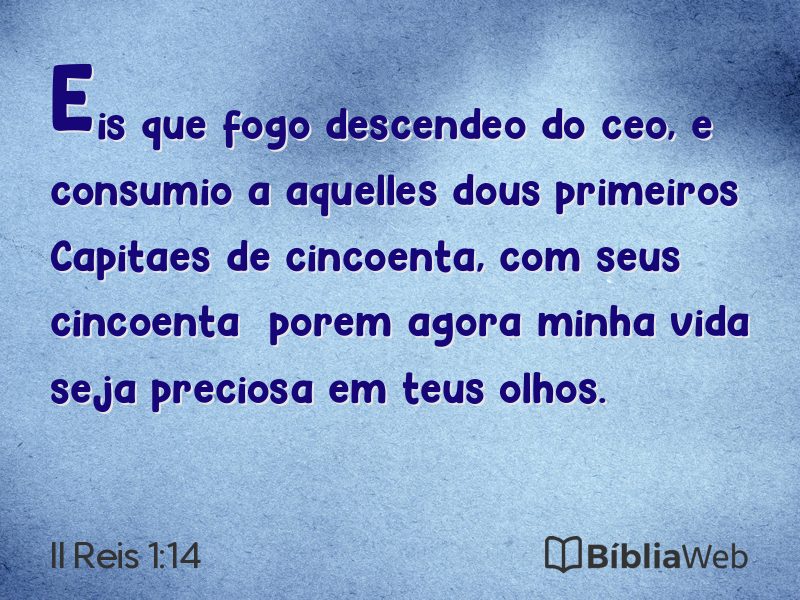 II Reis 1:14 em imagem para compartilhar