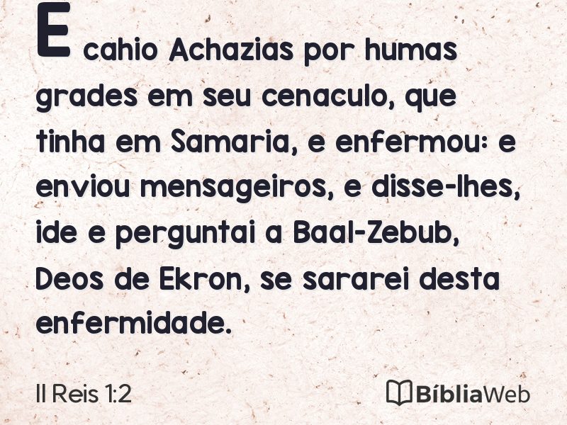 II Reis 1:2 em imagem para compartilhar