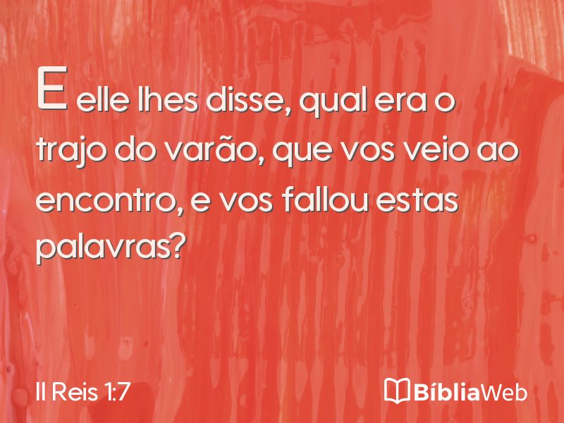 II Reis 1:7 em imagem para compartilhar