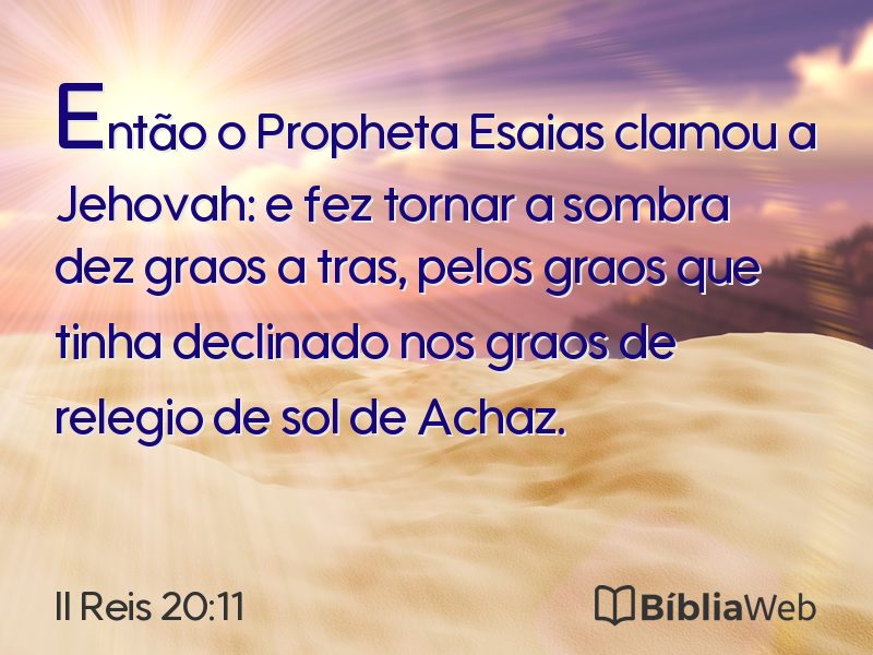 II Reis 20:11 em imagem para compartilhar