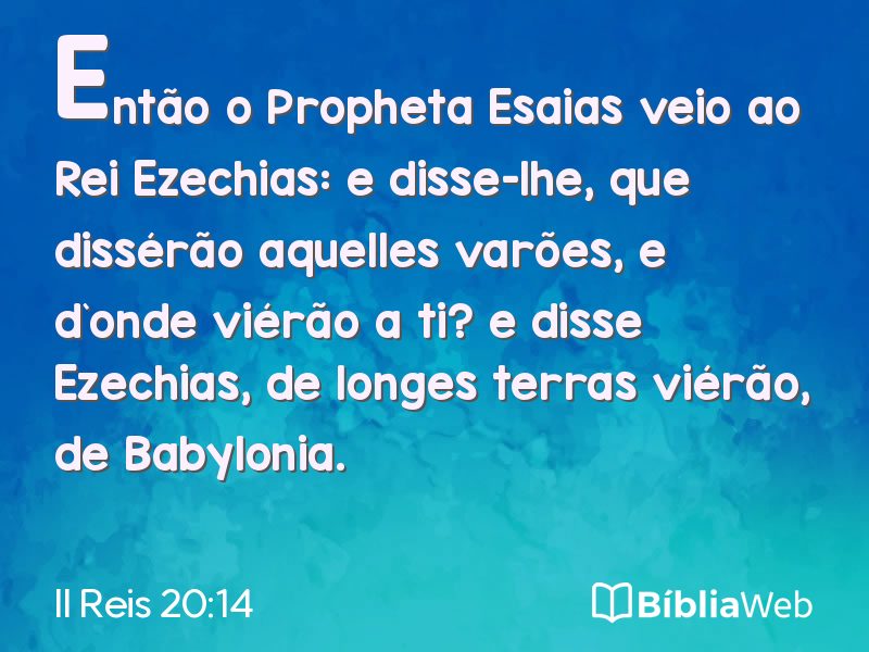 II Reis 20:14 em imagem para compartilhar