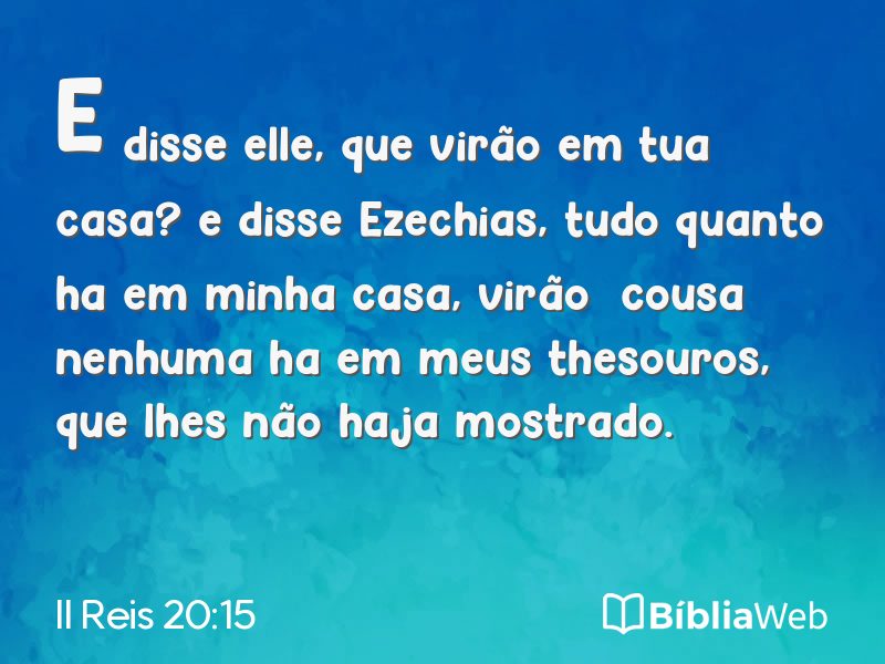 II Reis 20:15 em imagem para compartilhar