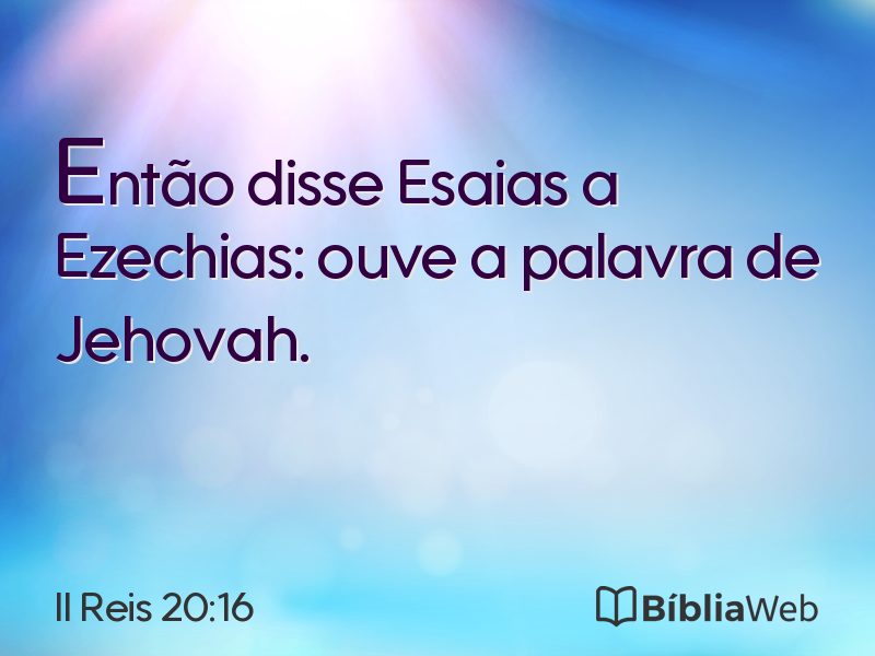 II Reis 20:16 em imagem para compartilhar