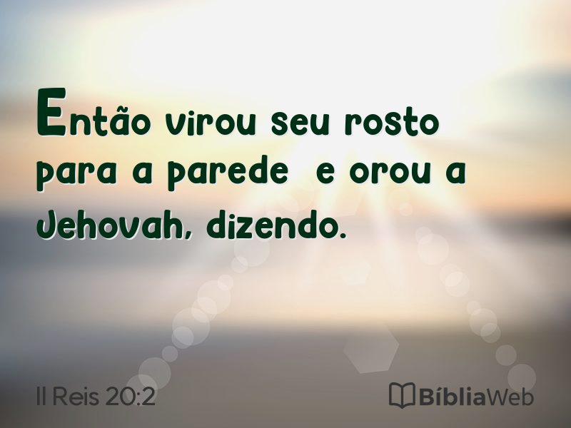 II Reis 20:2 em imagem para compartilhar