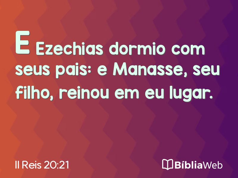 II Reis 20:21 em imagem para compartilhar