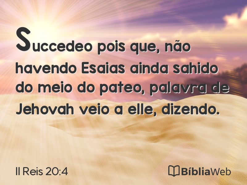 II Reis 20:4 em imagem para compartilhar