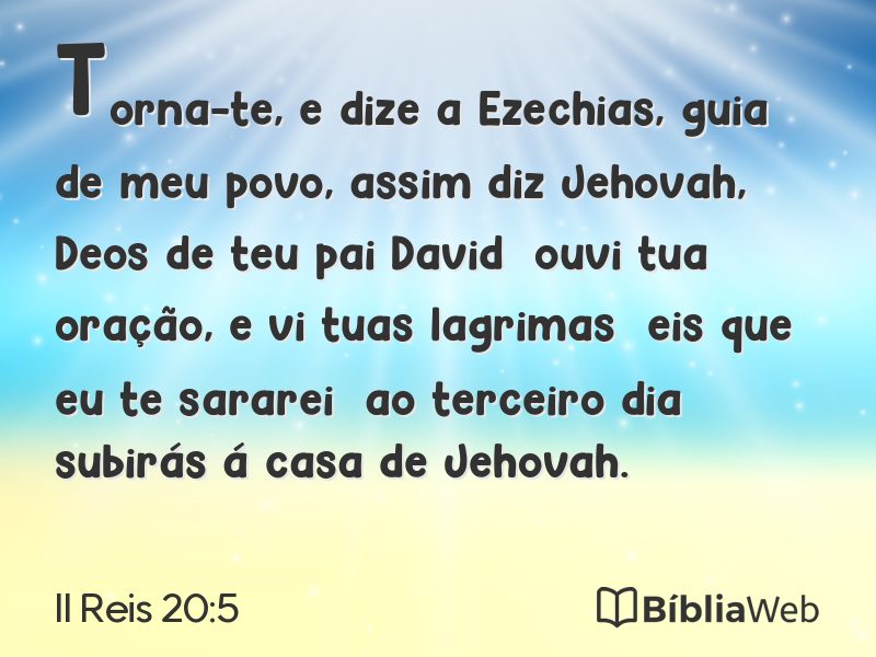 II Reis 20:5 em imagem para compartilhar