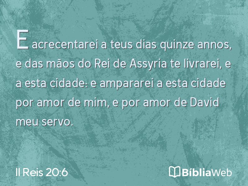 II Reis 20:6 em imagem para compartilhar