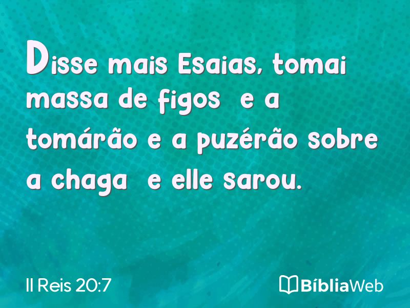II Reis 20:7 em imagem para compartilhar