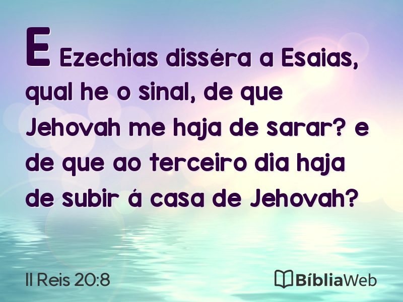 II Reis 20:8 em imagem para compartilhar