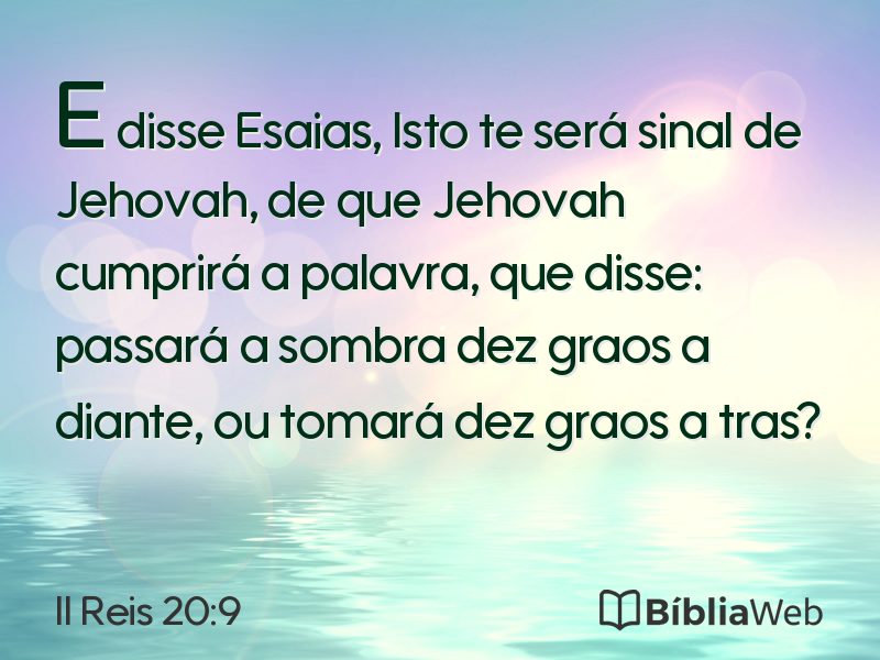 II Reis 20:9 em imagem para compartilhar
