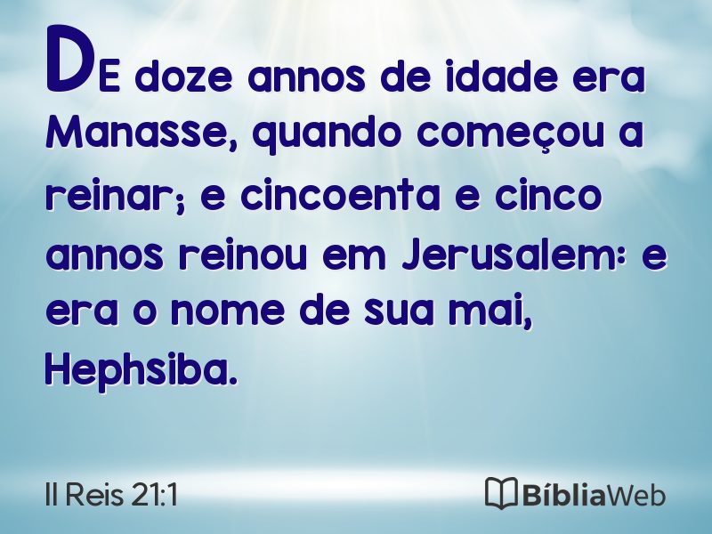 II Reis 21:1 em imagem para compartilhar