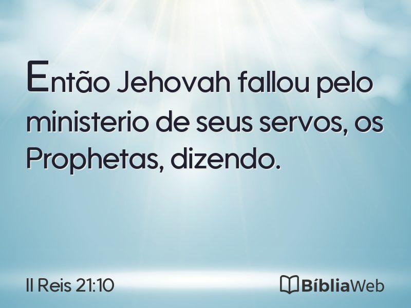 II Reis 21:10 em imagem para compartilhar