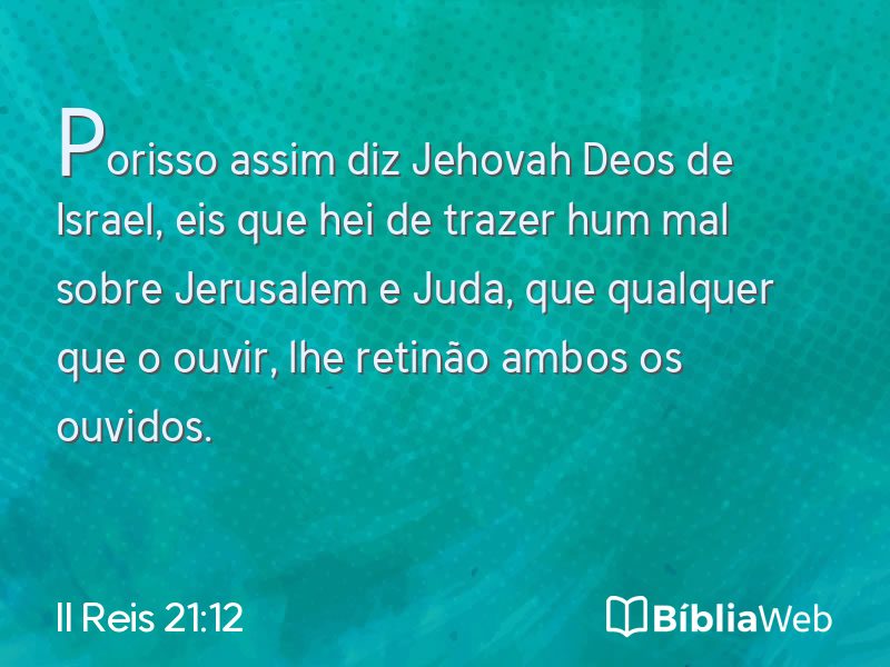 II Reis 21:12 em imagem para compartilhar