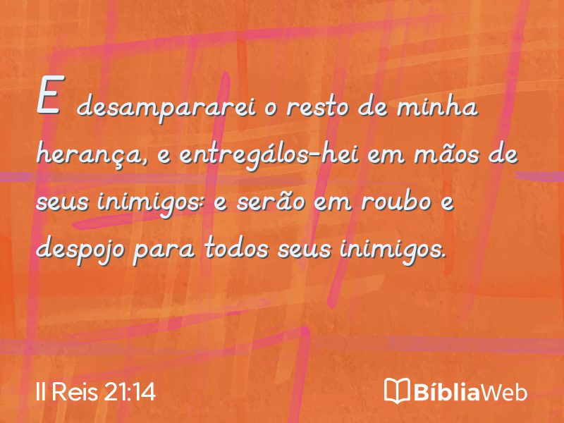 II Reis 21:14 em imagem para compartilhar