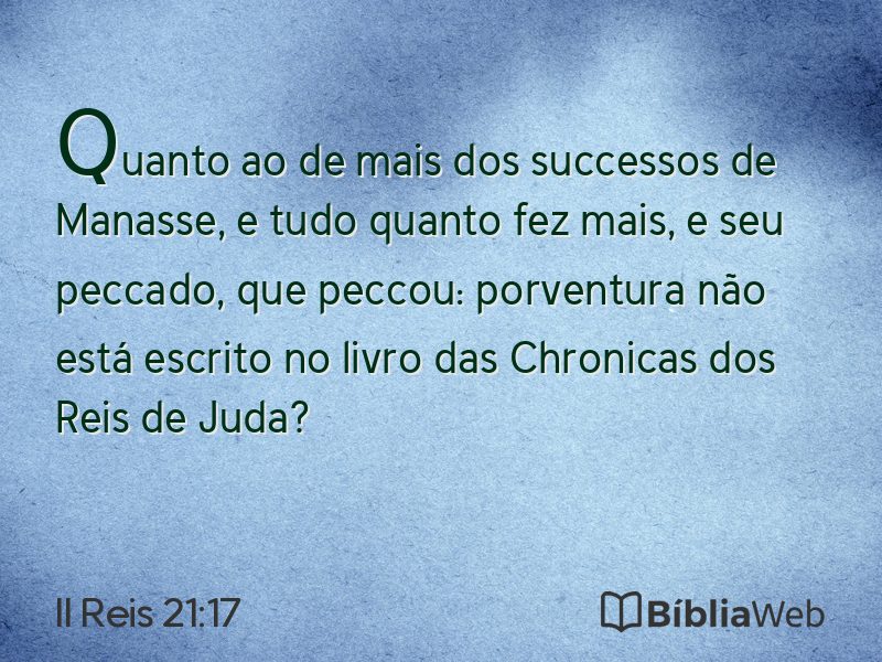 II Reis 21:17 em imagem para compartilhar