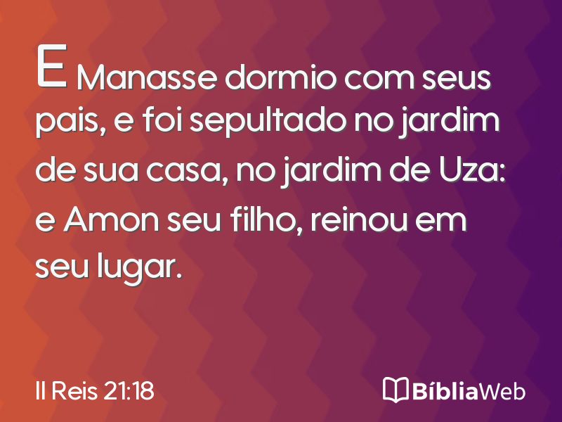 II Reis 21:18 em imagem para compartilhar