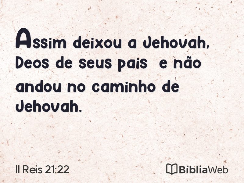 II Reis 21:22 em imagem para compartilhar