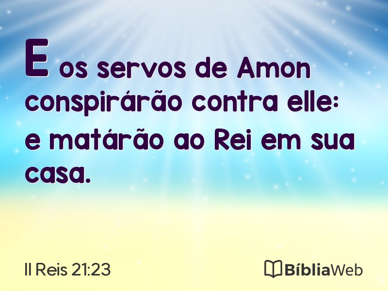 II Reis 21:23 em imagem para compartilhar