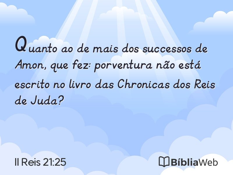 II Reis 21:25 em imagem para compartilhar