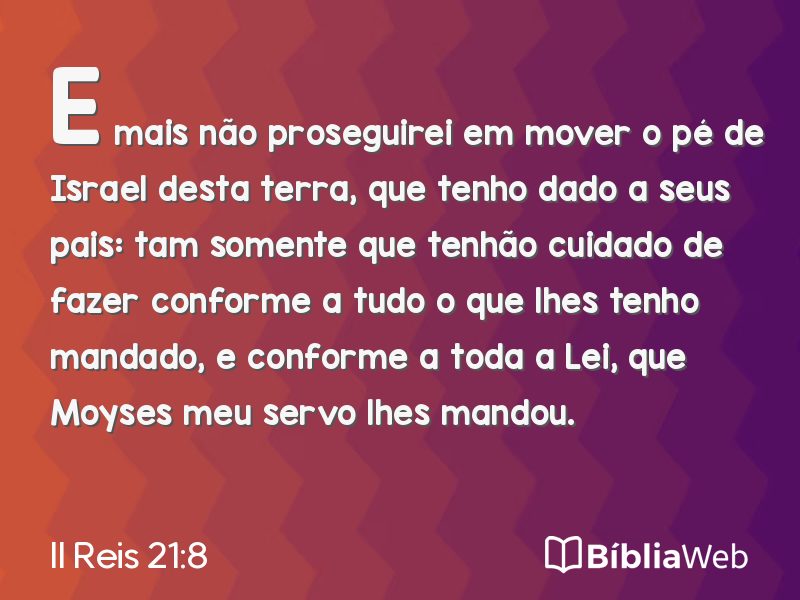 II Reis 21:8 em imagem para compartilhar