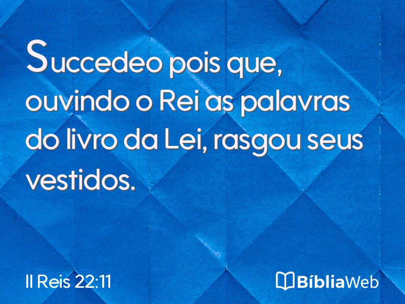 II Reis 22:11 em imagem para compartilhar