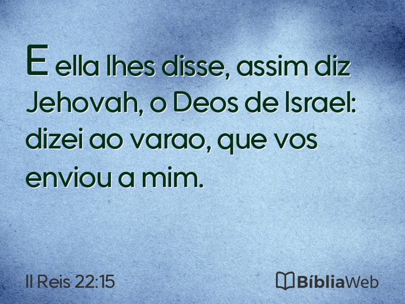 II Reis 22:15 em imagem para compartilhar