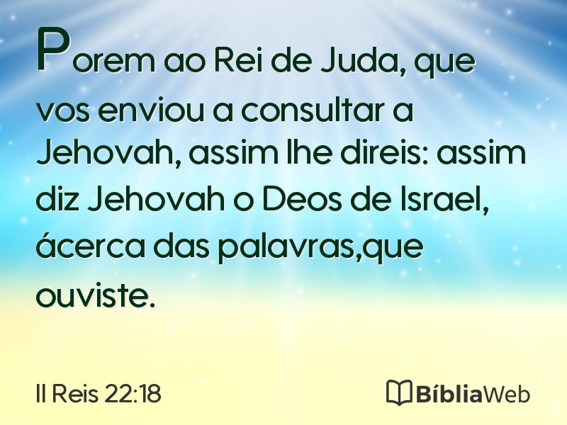II Reis 22:18 em imagem para compartilhar