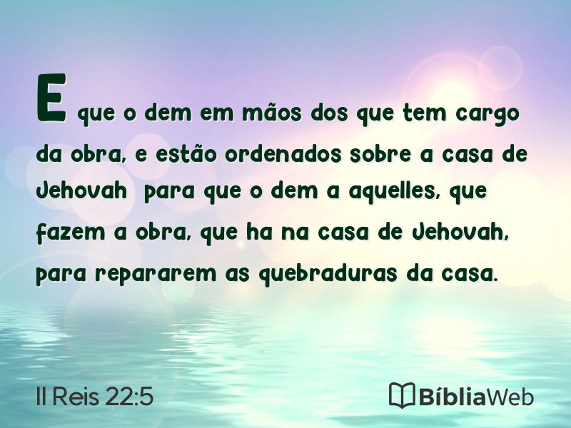 II Reis 22:5 em imagem para compartilhar