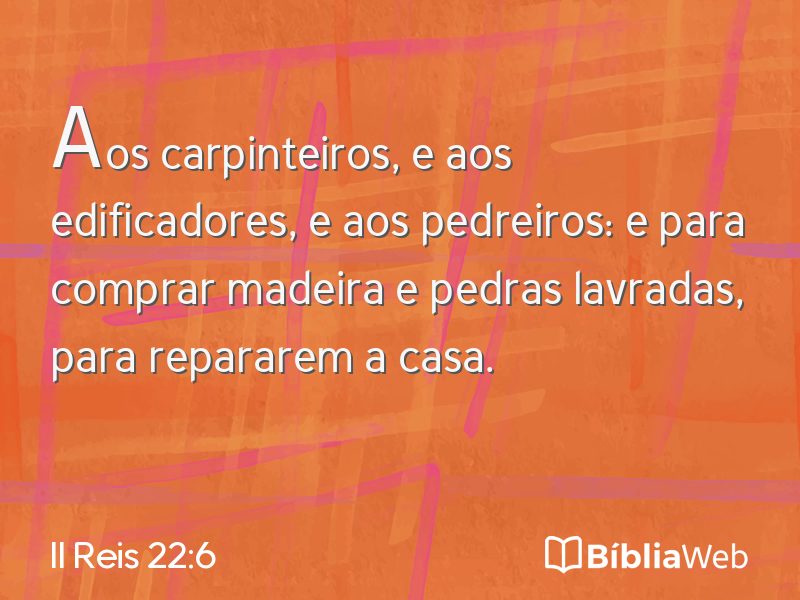 II Reis 22:6 em imagem para compartilhar