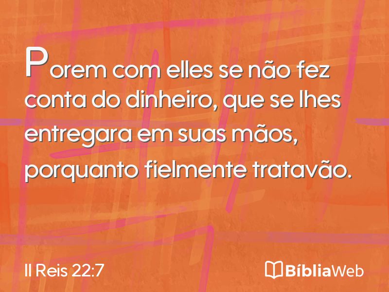 II Reis 22:7 em imagem para compartilhar