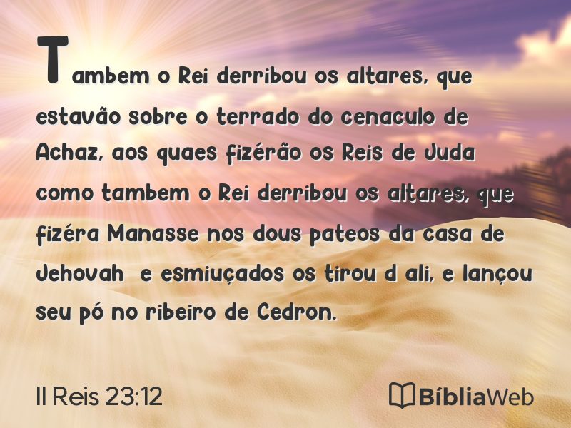 II Reis 23:12 em imagem para compartilhar