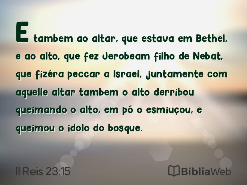 II Reis 23:15 em imagem para compartilhar