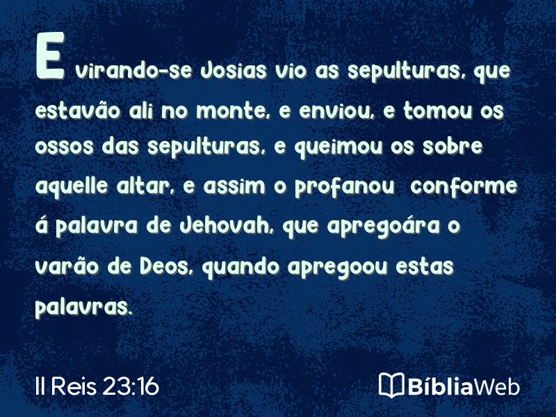 II Reis 23:16 em imagem para compartilhar