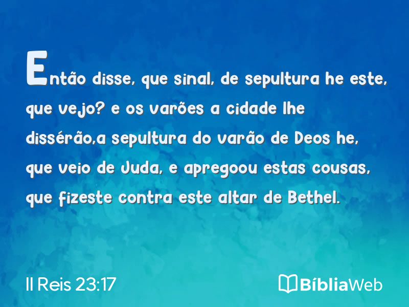 II Reis 23:17 em imagem para compartilhar