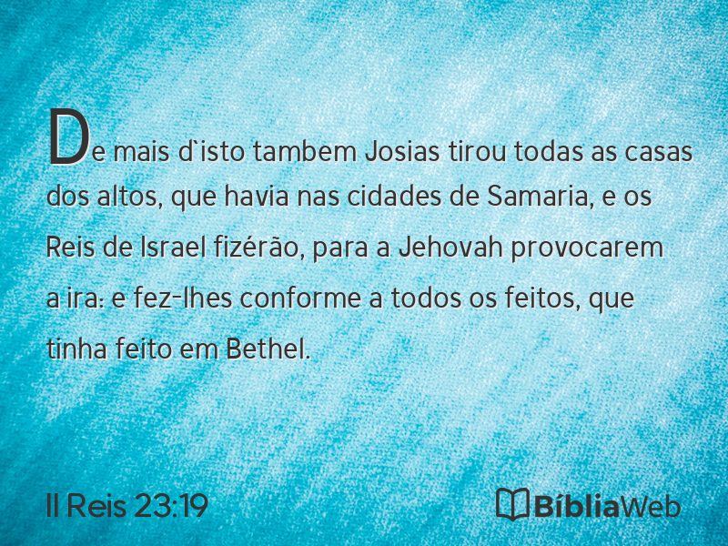 II Reis 23:19 em imagem para compartilhar