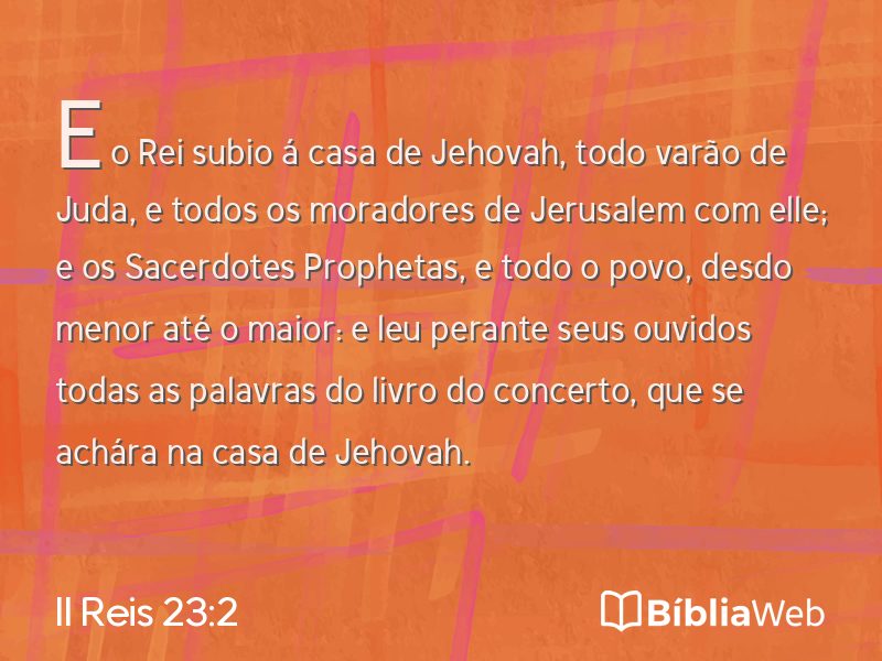 II Reis 23:2 em imagem para compartilhar
