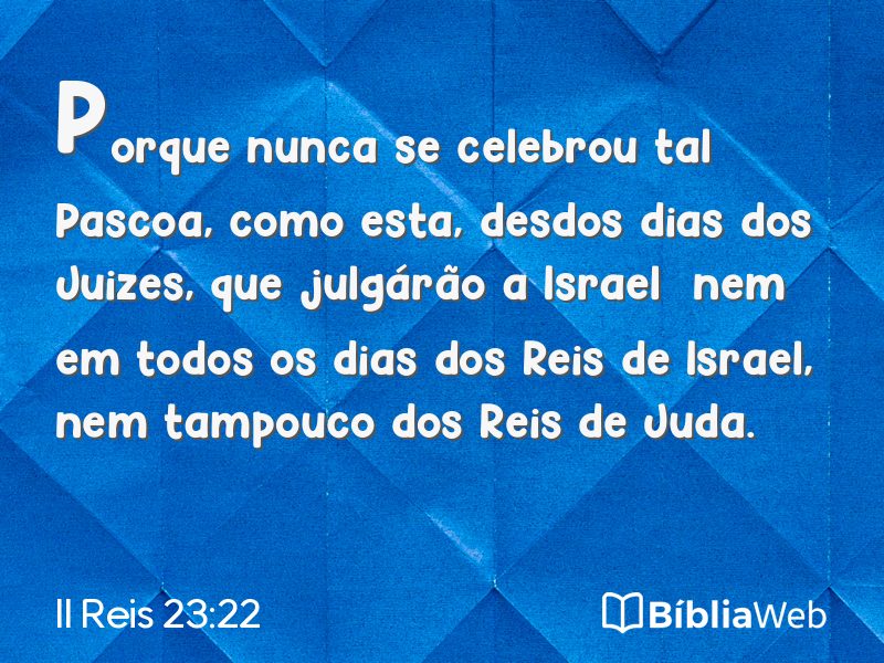 II Reis 23:22 em imagem para compartilhar
