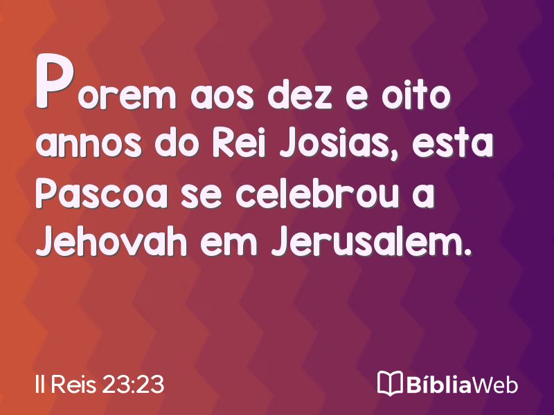 II Reis 23:23 em imagem para compartilhar